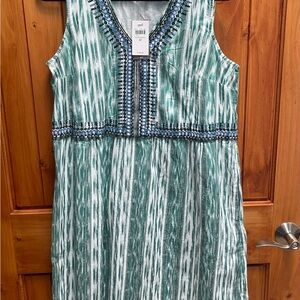 J. Jill Ikat Embroidered Cotton Dress NWT